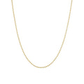 14K Bead Chain Necklace Solid