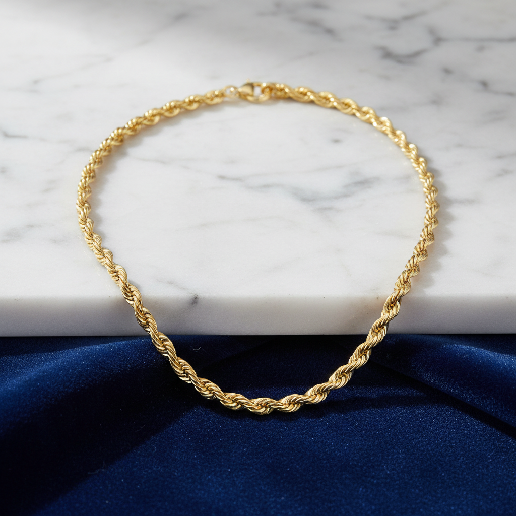 Rope Chain Solid - 14k Yellow Gold