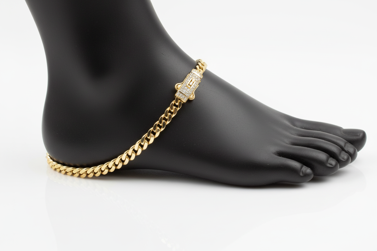 Tobillera Monaco 14K